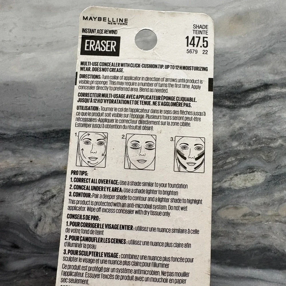 Maybelline Instant Age Rewind Eraser Multi-Use Concealer Shade 147.5 2 Pack NEW